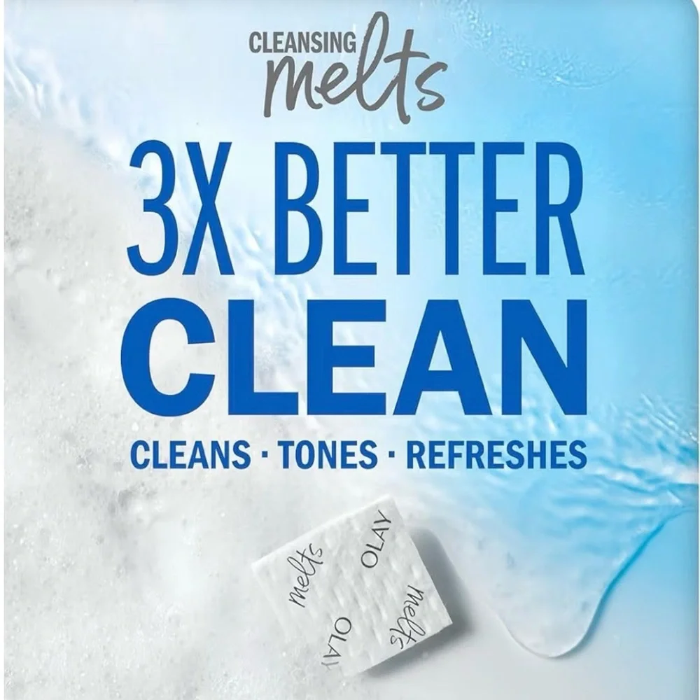 Olay Cleansing Melts + Retinol 32ct‎ x2 (64 Total) Water-Activated Cleanser Pads